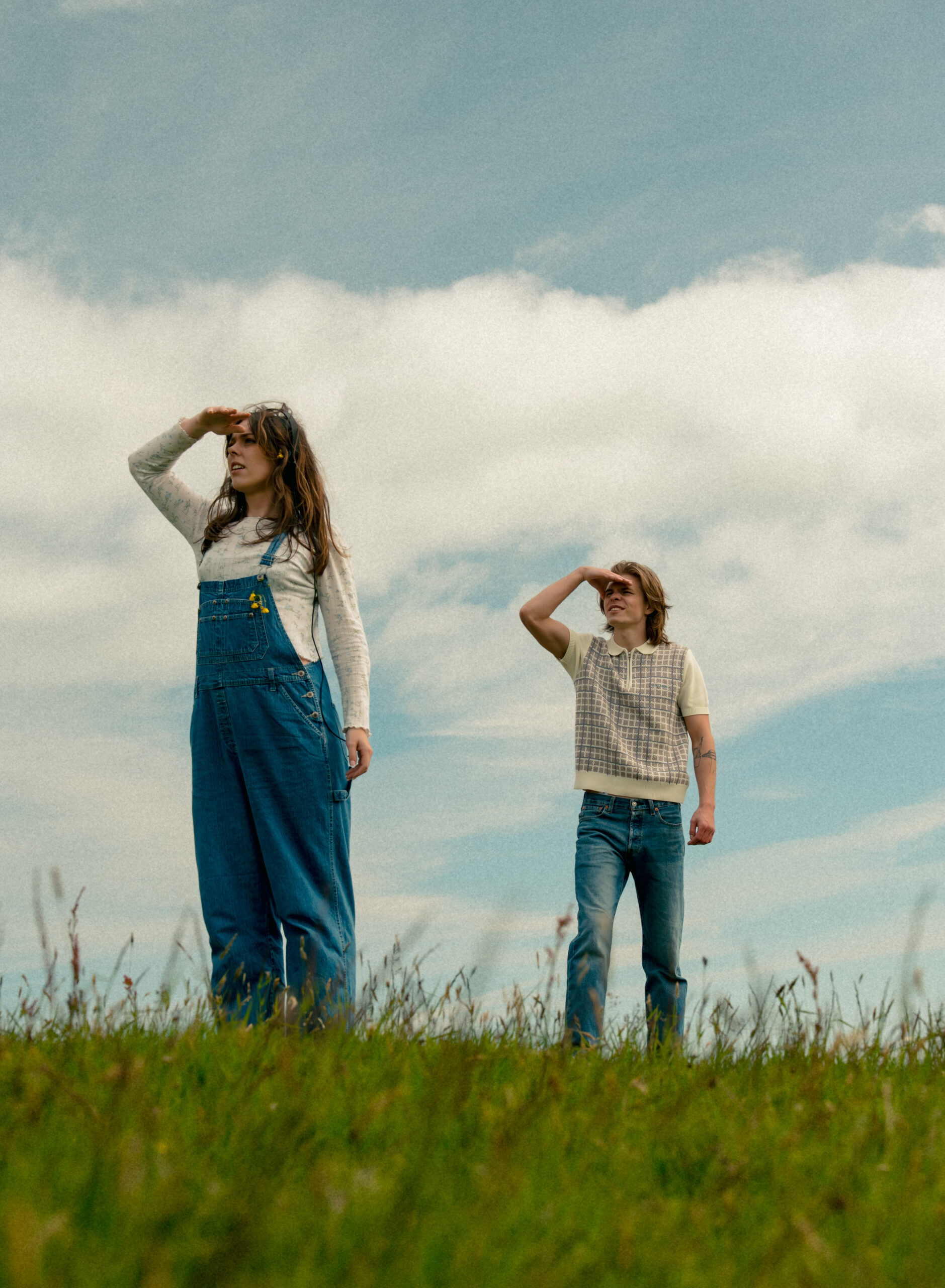 A cinematic photo of a couple in Iceland.
