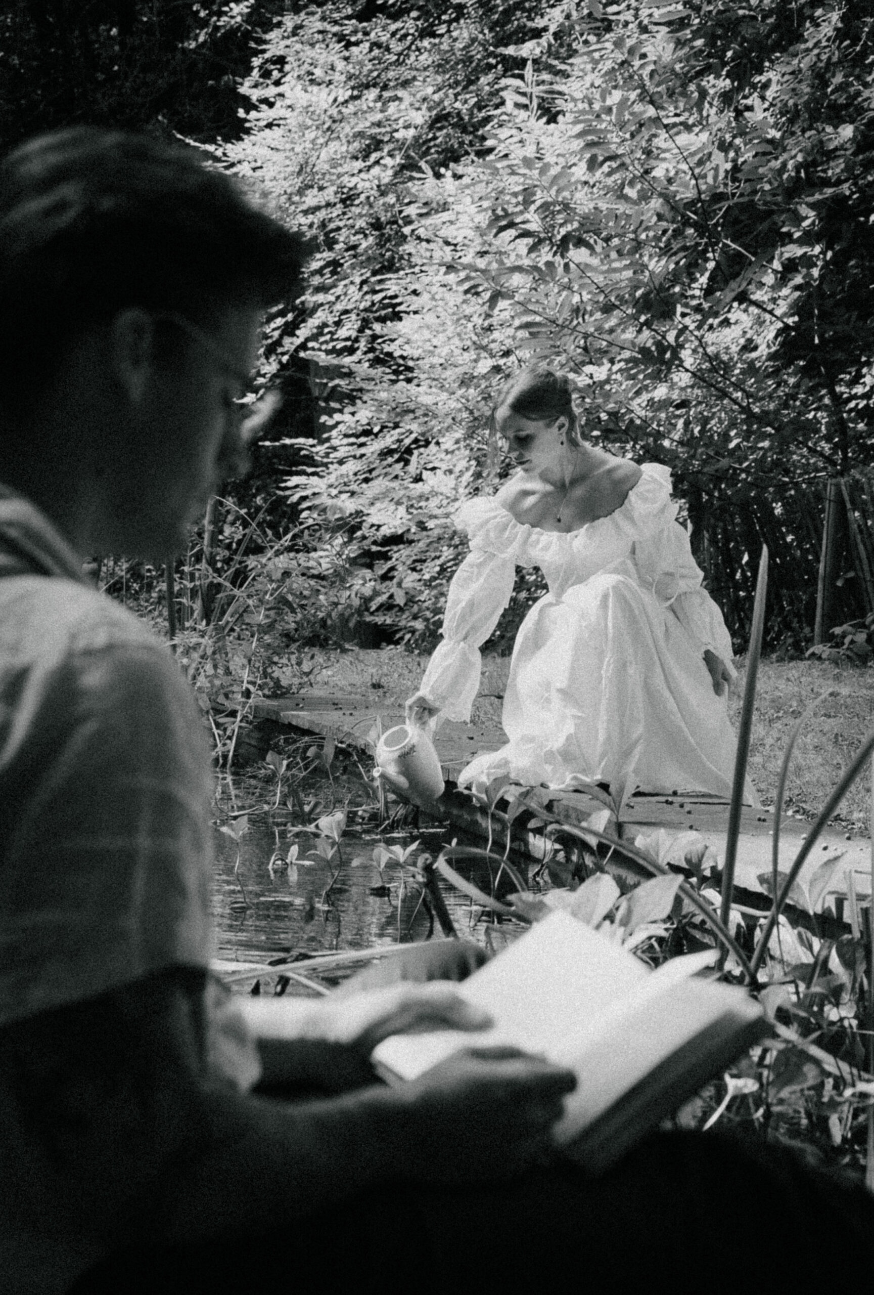 A cinematic photo of a couple taken during an elopement in Belgium.