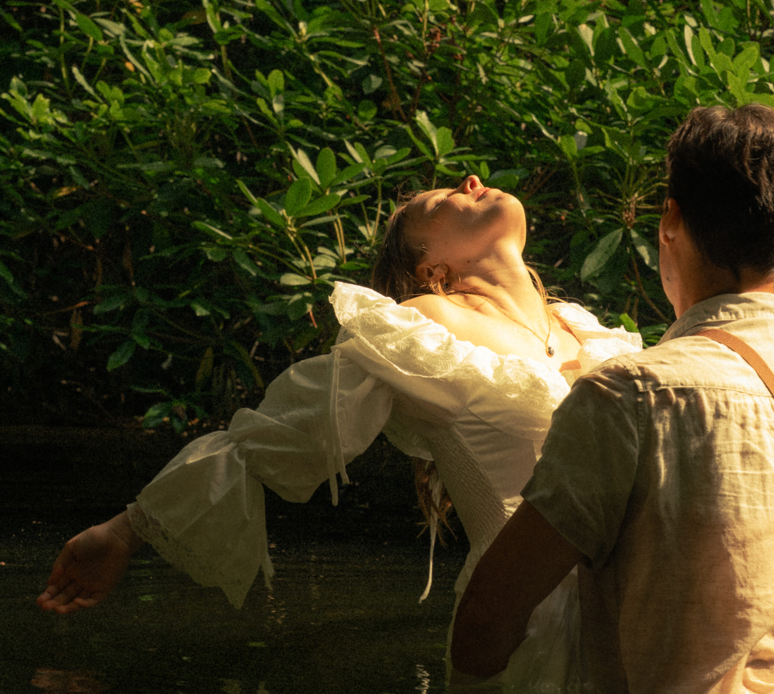 A cinematic photo of a couple taken during an elopement in Belgium.